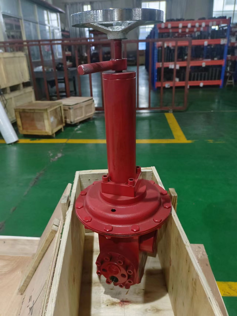 pneumatic-manual operated regulating valve